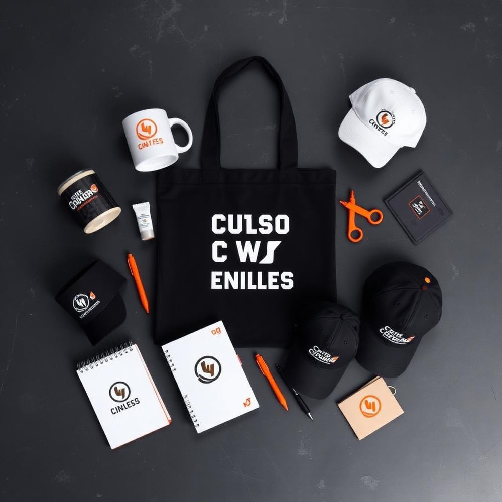 Brindes corporativos personalizados com a marca do cliente