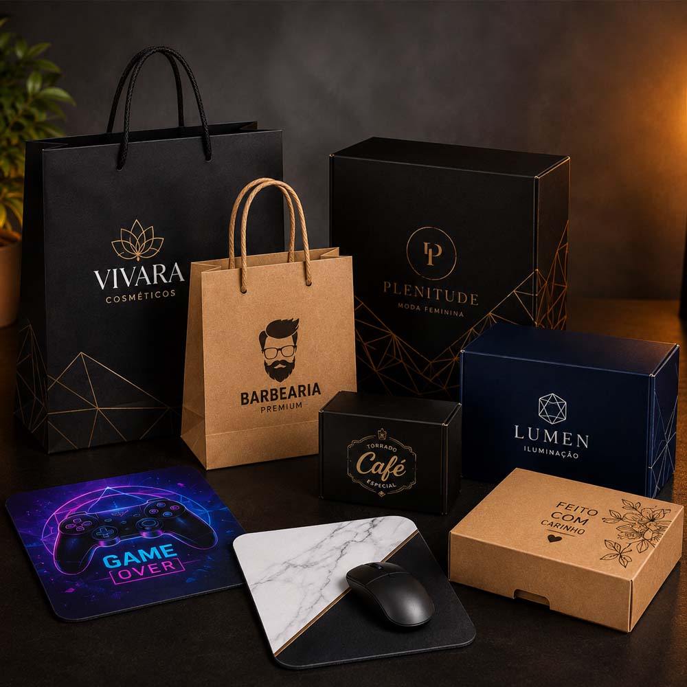 Camisetas personalizadas impressas empilhadas na produção